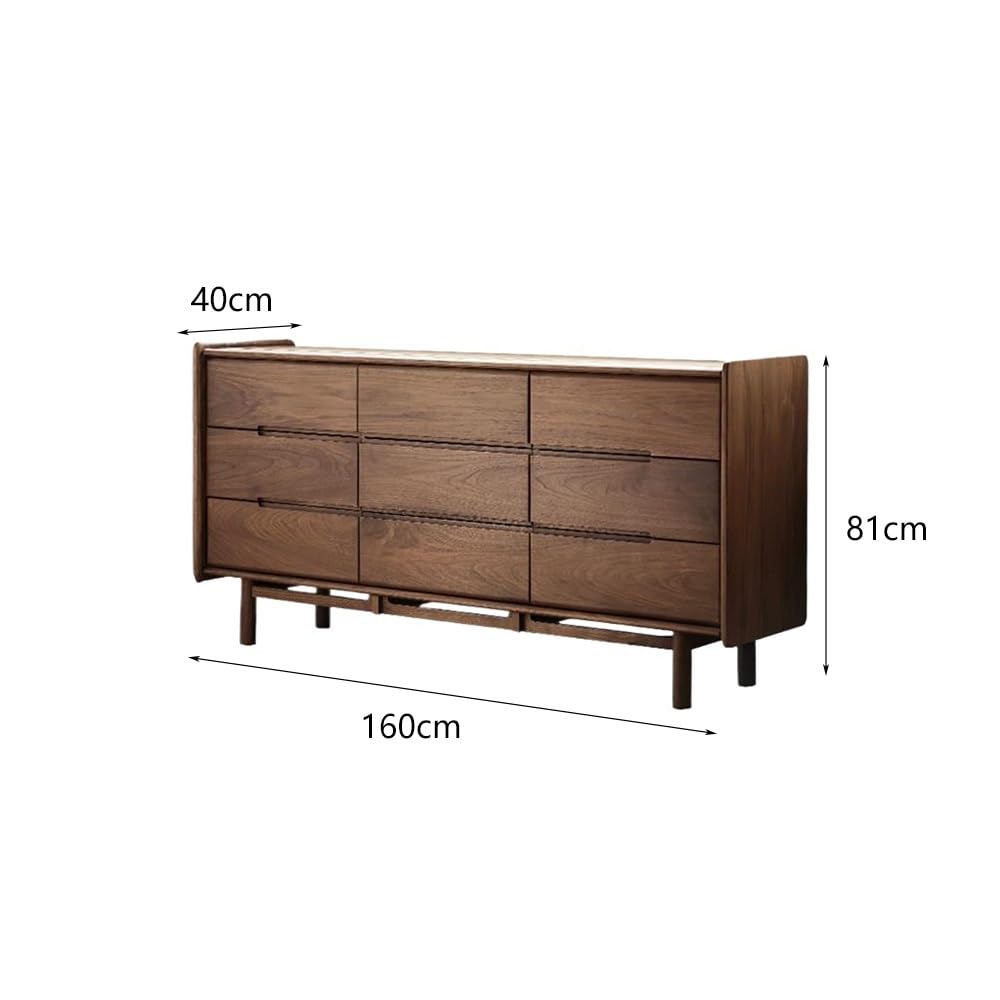 Walnut Console Storage Cabinet for Entryway & Living Room