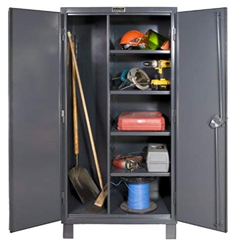 Heavy-Duty Lockable Steel Storage Cabinet with 4 Shelves