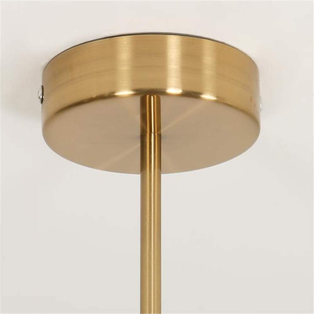 Mid-Century Gold 6-Light Chandelier