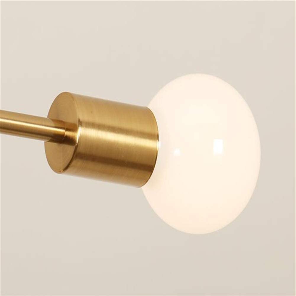Mid-Century Gold 6-Light Chandelier