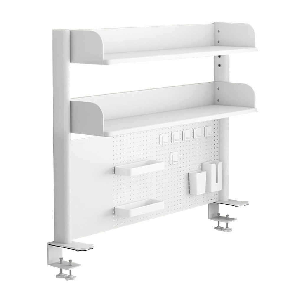 Adjustable Pegboard Desk Organizer Shelf