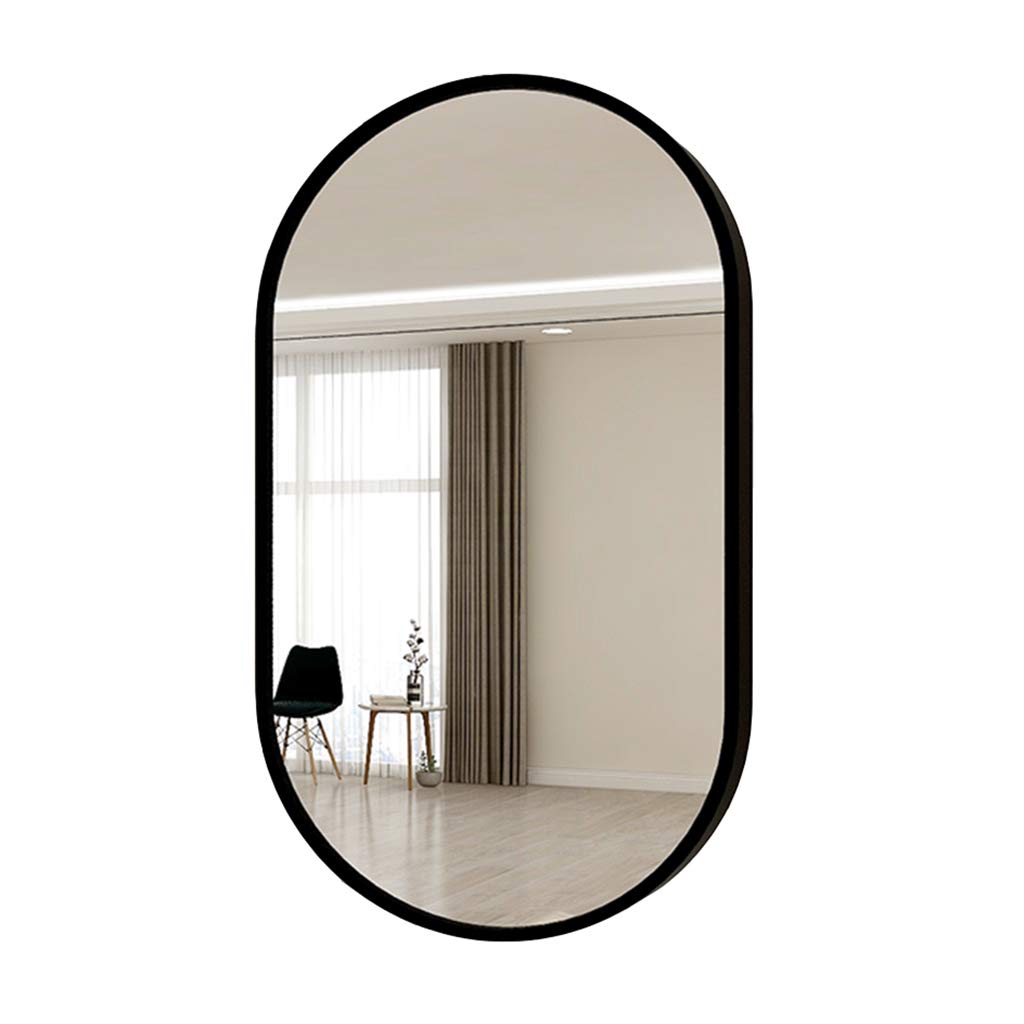 Black Metal Framed Wall Mirror