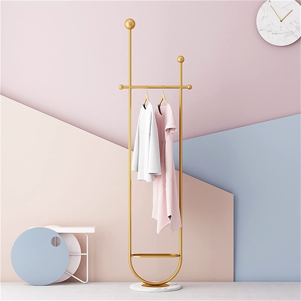 U-Shaped Freestanding Iron Coat Rack