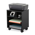 2-Tier Mobile Printer Stand with Storage Shelf