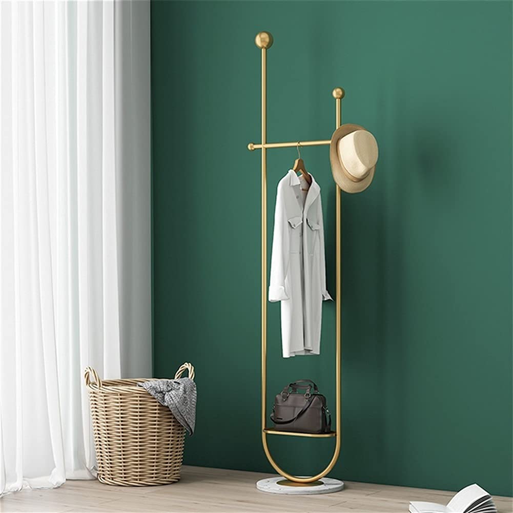 U-Shaped Freestanding Iron Coat Rack