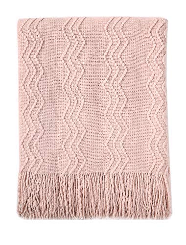 Textured Knitted Throw Blanket