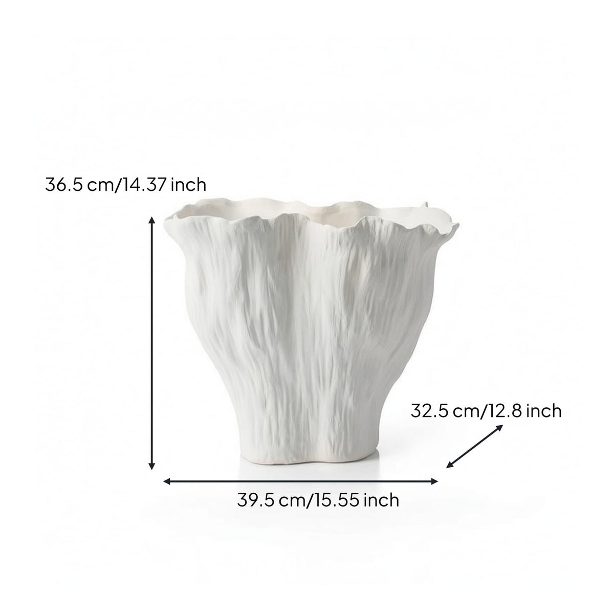 Hand-Painted Irregular Ceramic Vase