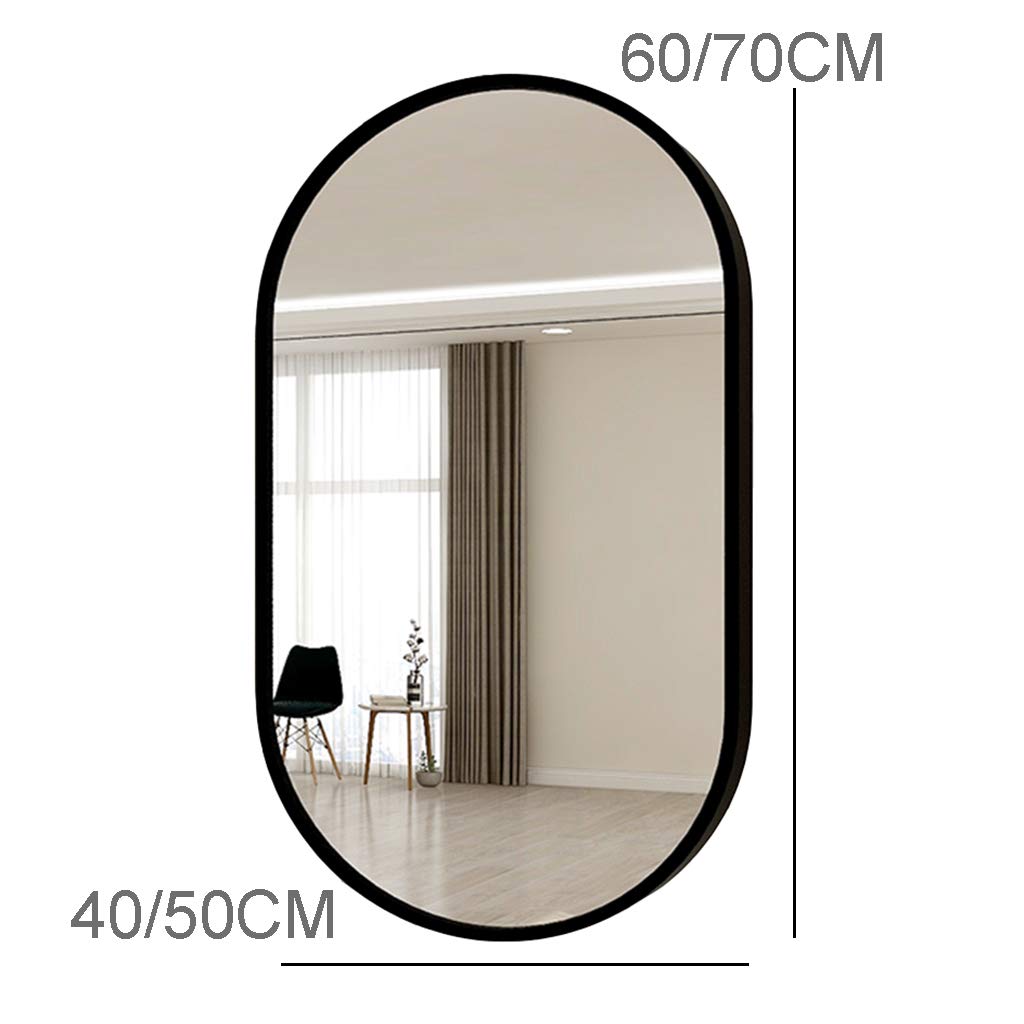 Black Metal Framed Wall Mirror