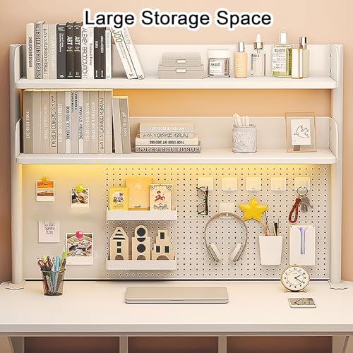 Adjustable Pegboard Desk Organizer Shelf
