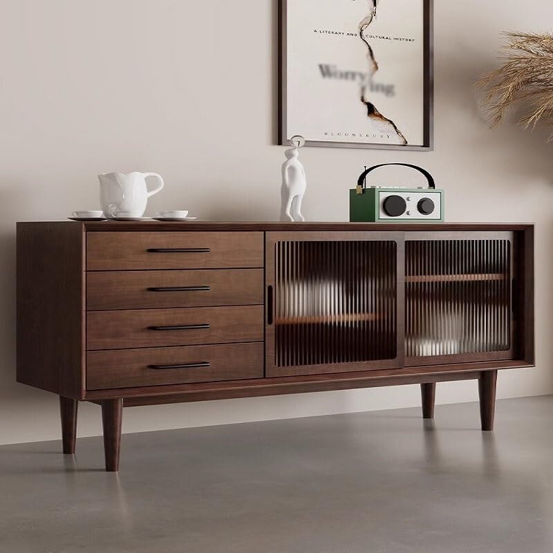Solid Wood Sideboard Buffet Cabinet with Drawers