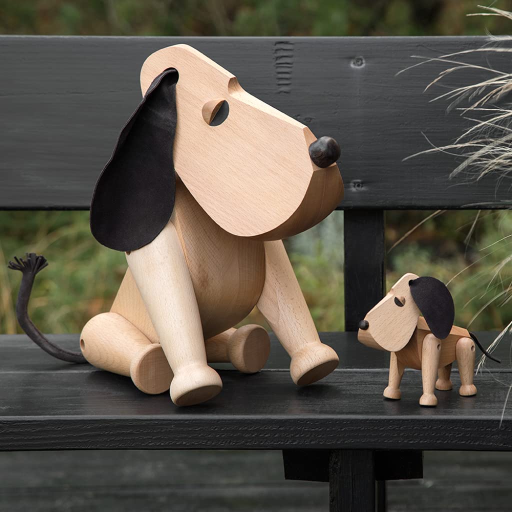 Beech Wood Dog Figurine
