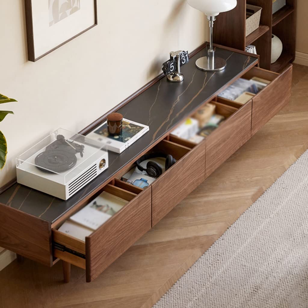 Modern TV Stand with 4 Storage Drawers