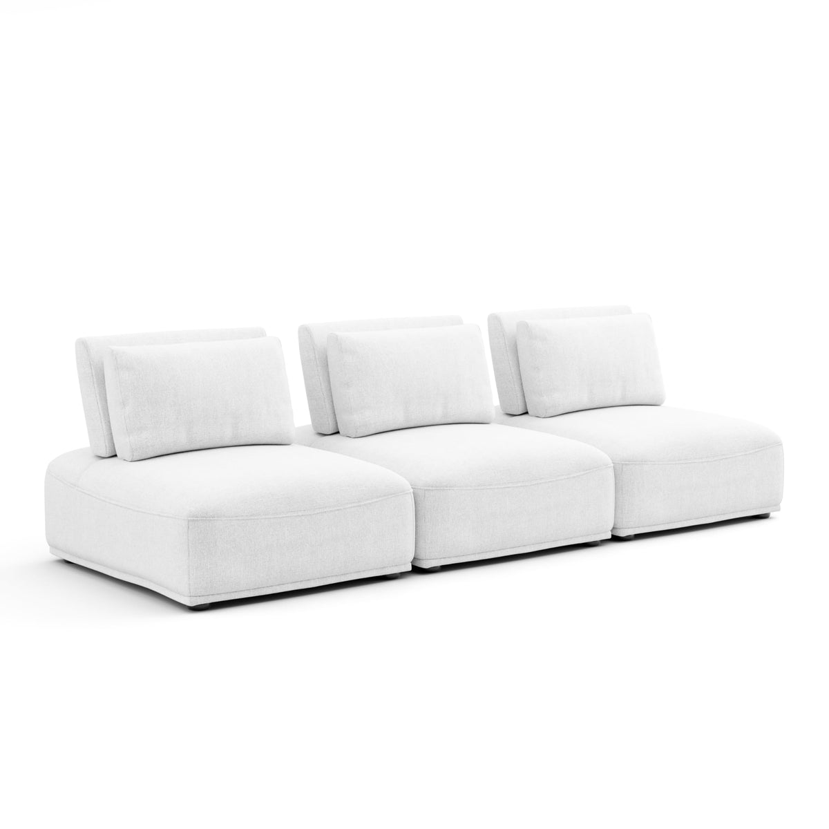 Modern Modular Sectional Sofa with Adjustable Backrest & Ottoman