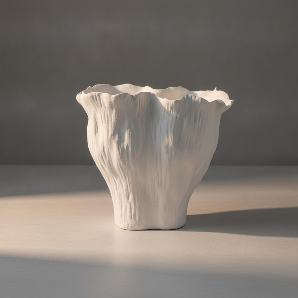 Hand-Painted Irregular Ceramic Vase