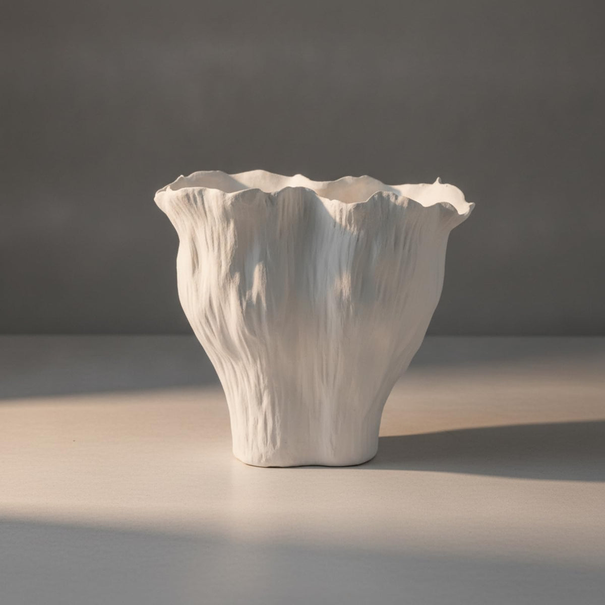Hand-Painted Irregular Ceramic Vase