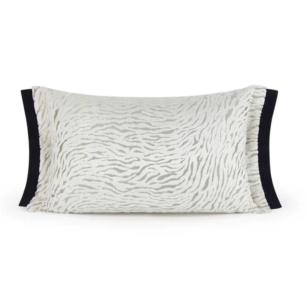 Black & White Geometric Chenille Pillow Cover