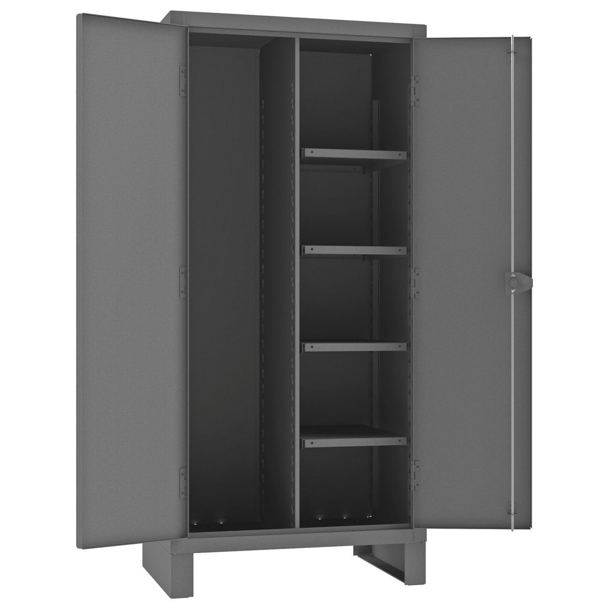 Heavy-Duty Lockable Steel Storage Cabinet with 4 Shelves