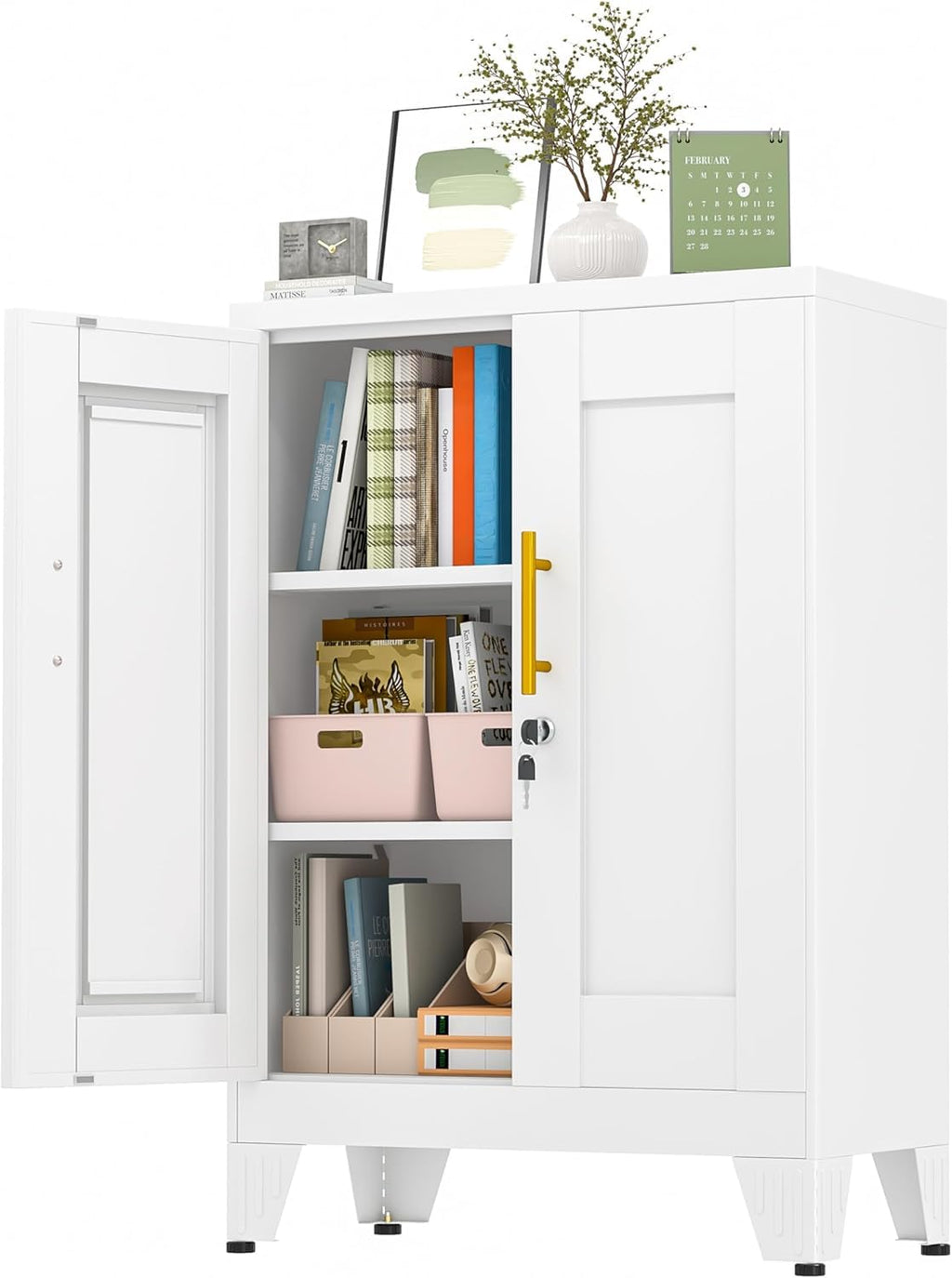 GAIOUS Cabinet with Wheel and Lock