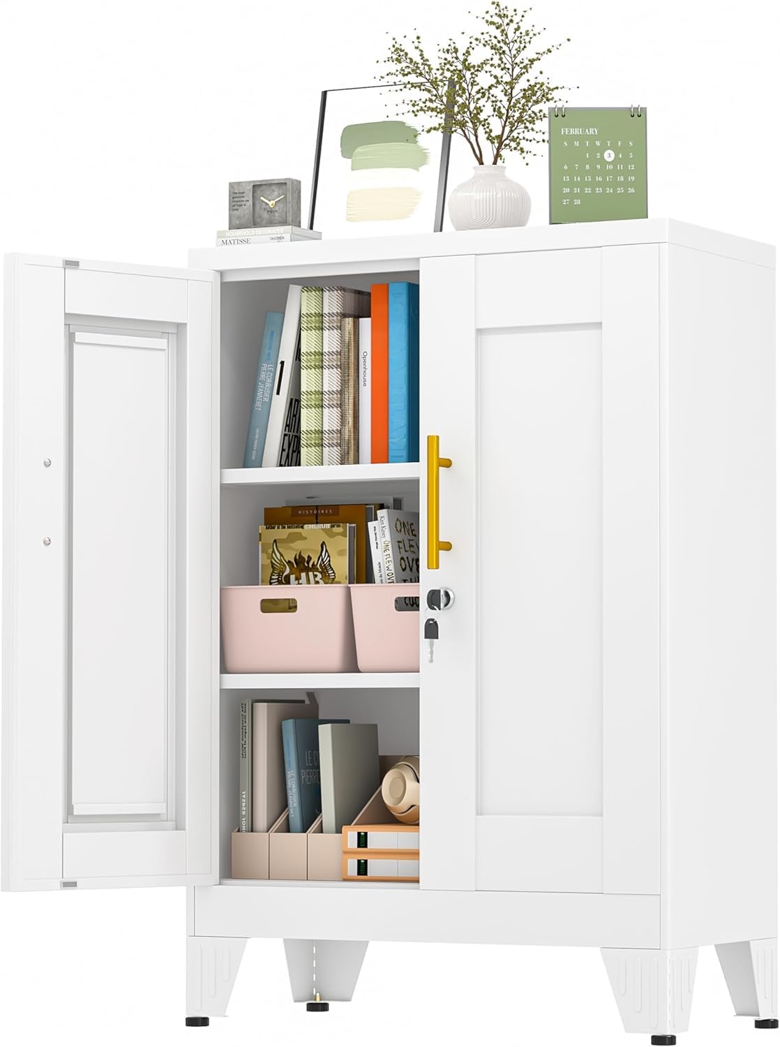 GAIOUS Cabinet with Wheel and Lock