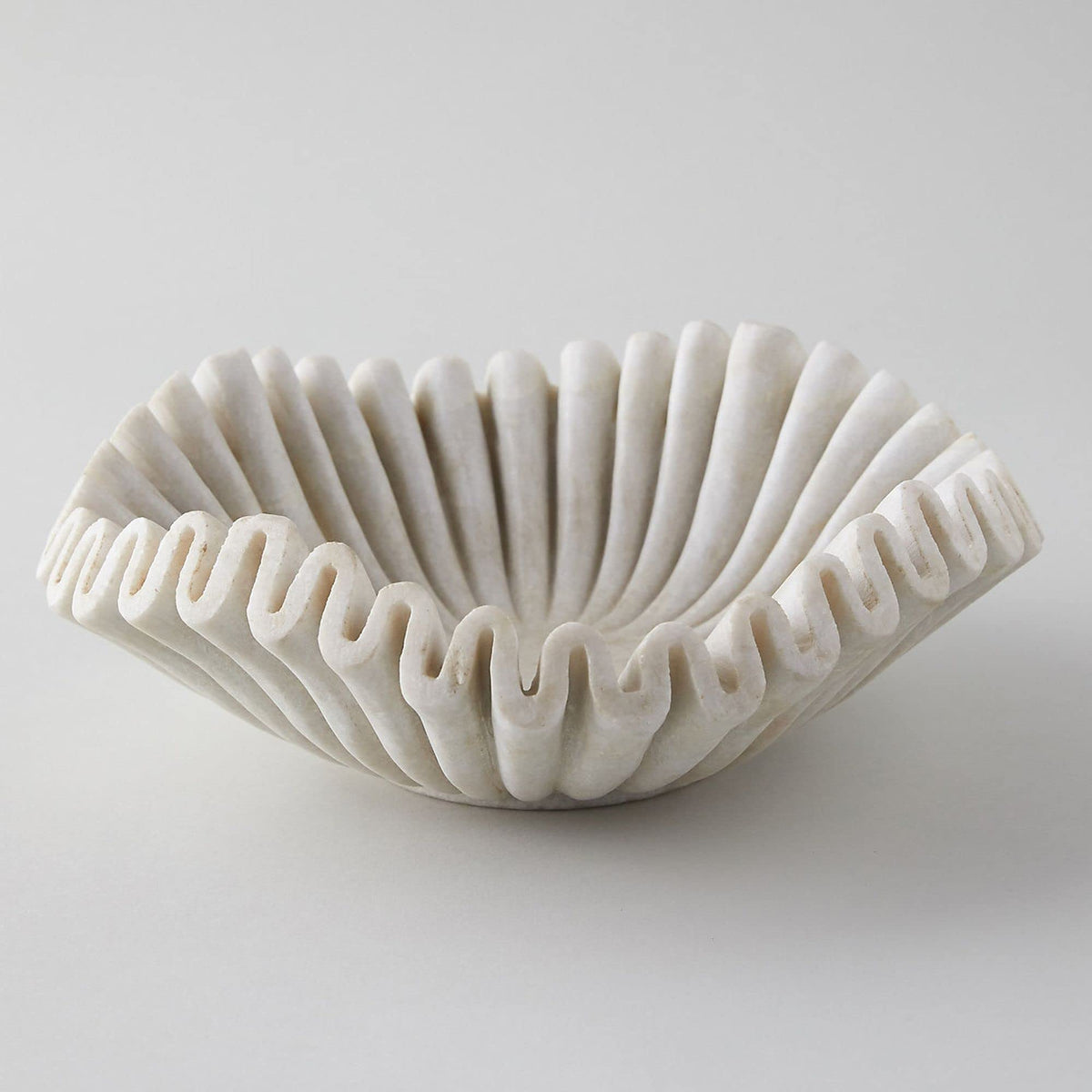 Marble Ruffle Decorative Bowl
