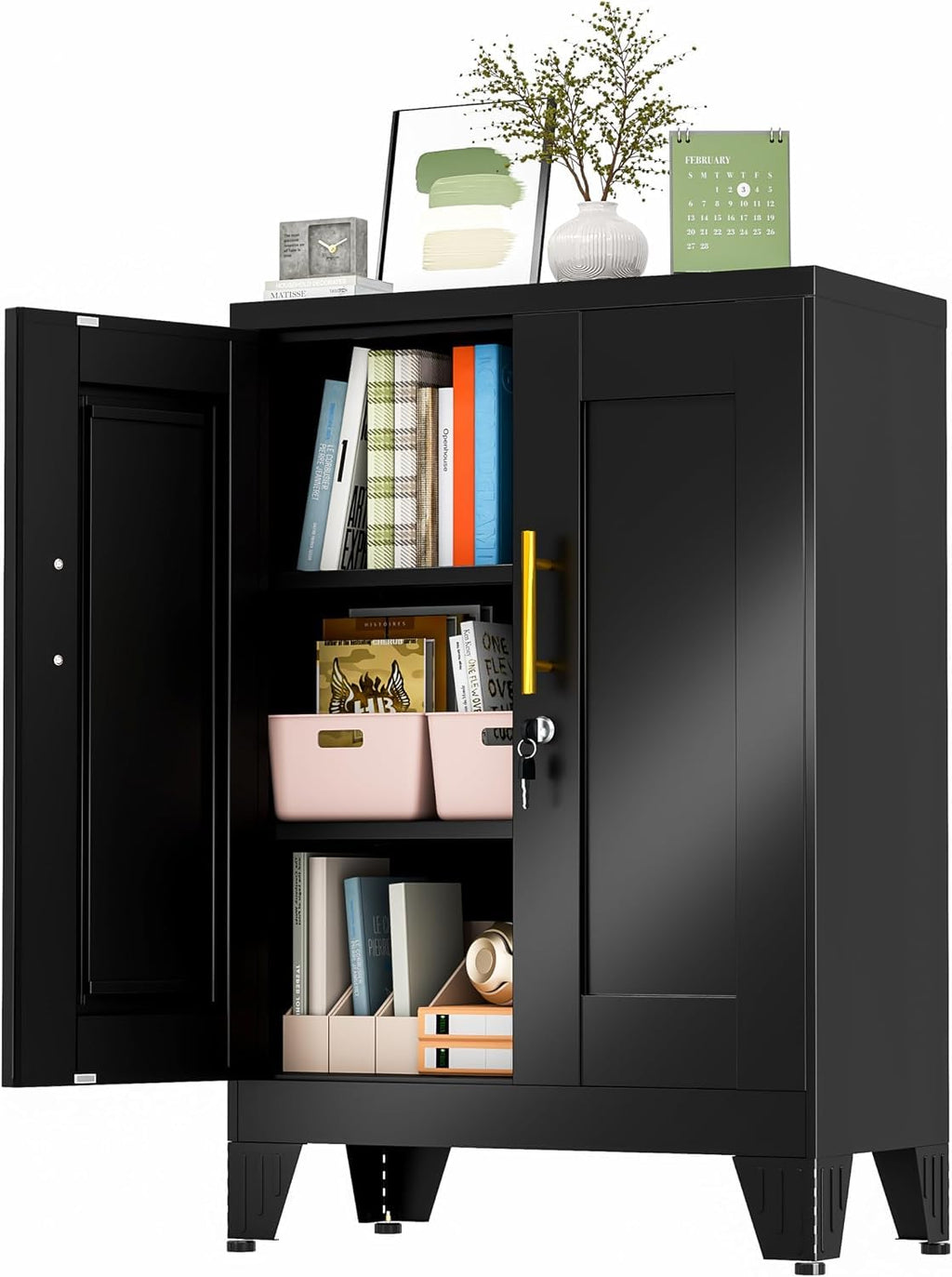 GAIOUS Cabinet with Wheel and Lock