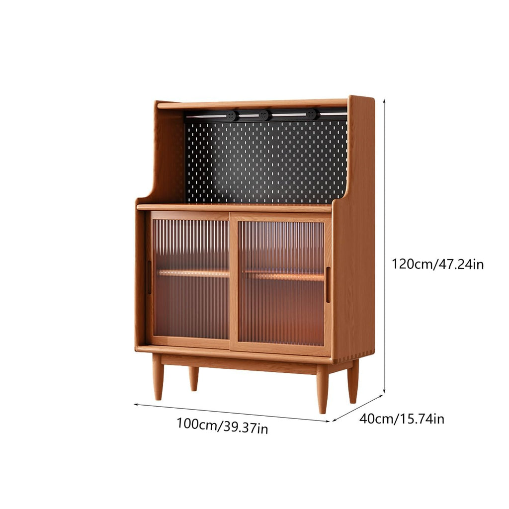 Solid Wood Kitchen Pantry Storage Cabinet