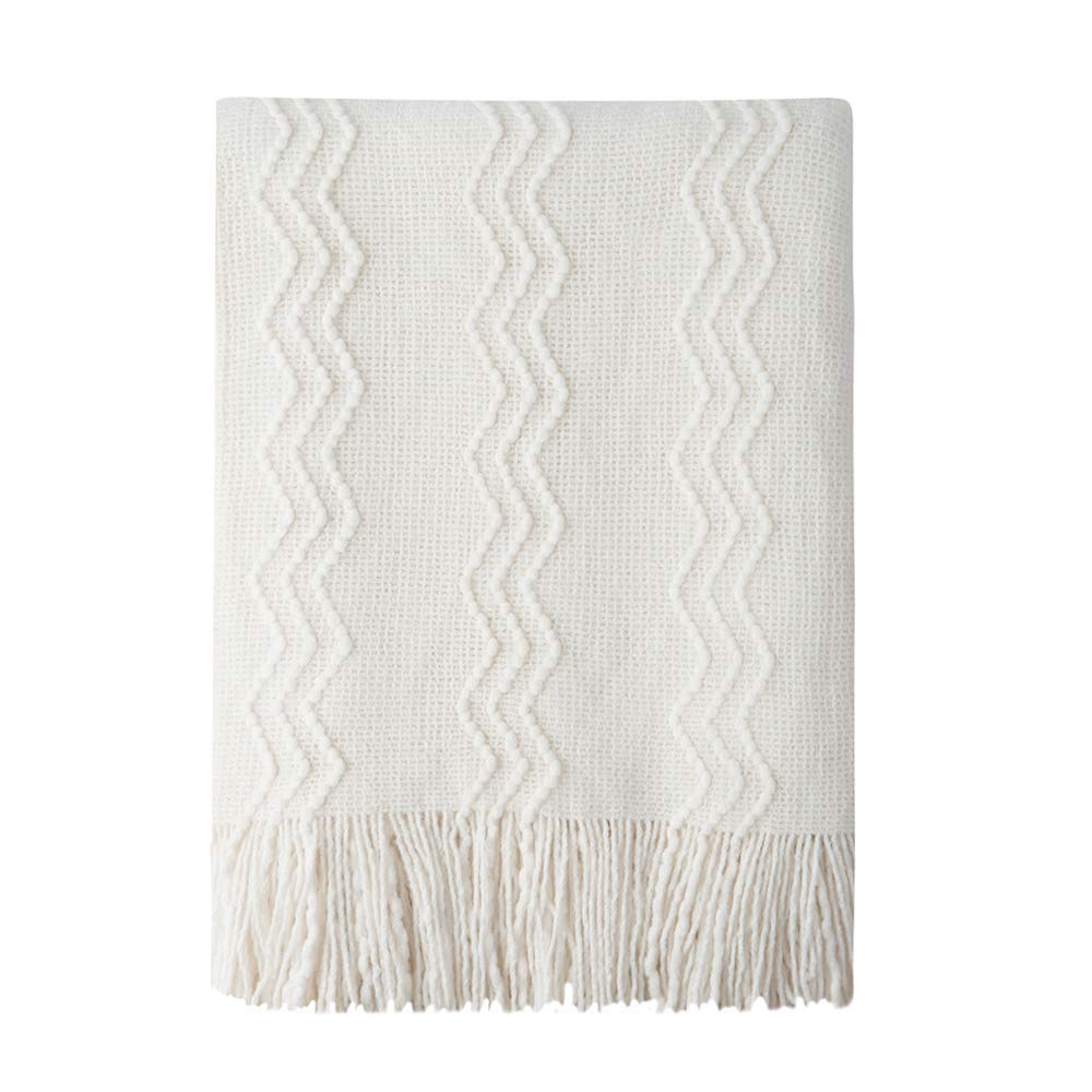 Textured Knitted Throw Blanket