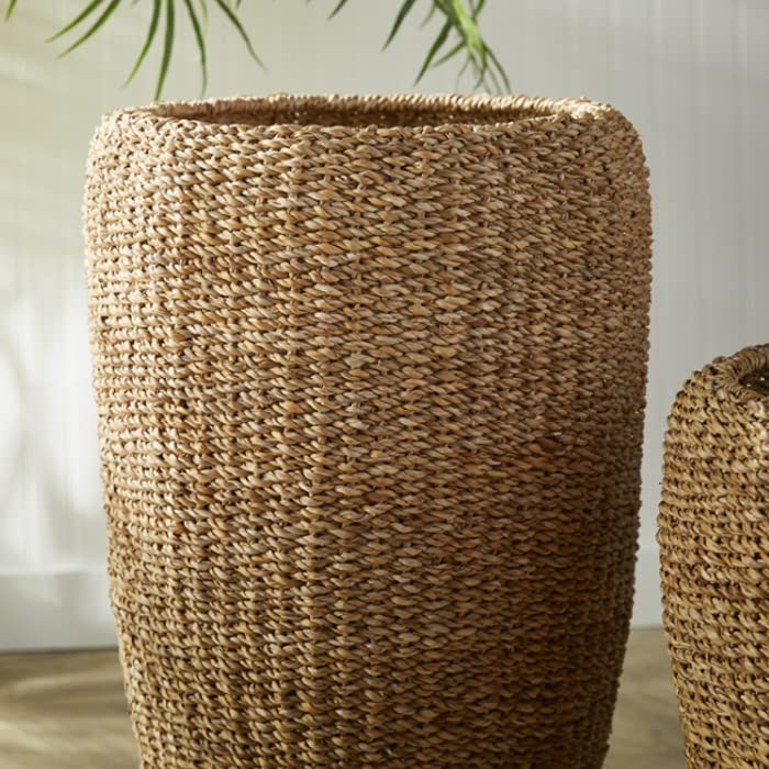Tall Woven Seagrass Planter Set of 2