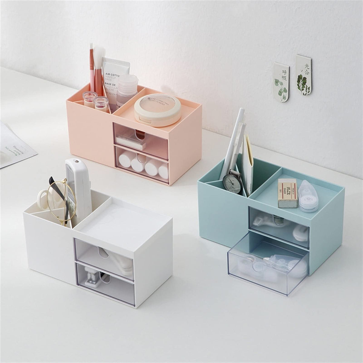 Desktop File Organizer with Drawers & Pen Holder