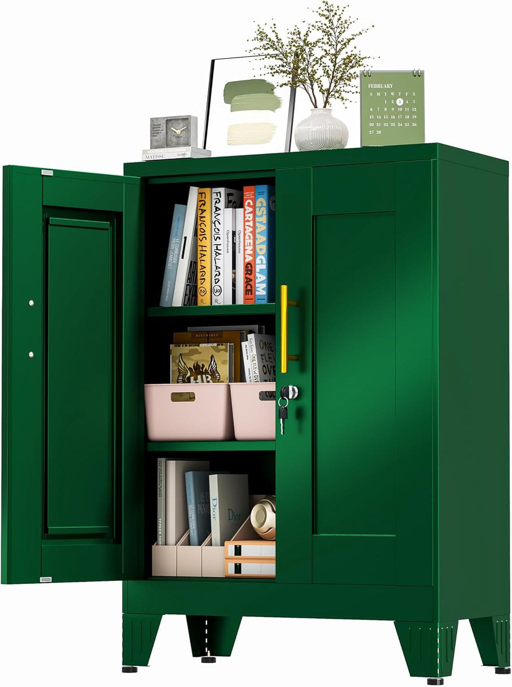 GAIOUS Cabinet with Wheel and Lock