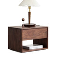 Modern Minimalist Bedside Table with Storage Cabinet