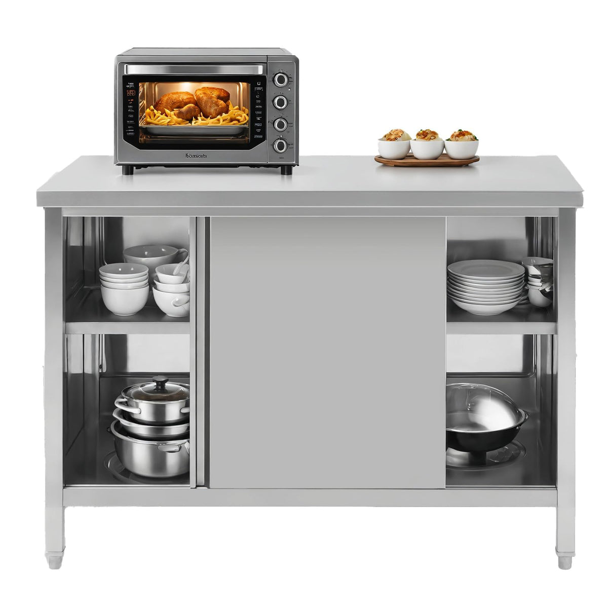 Hally Knock Down Cabinet with Sliding Doors