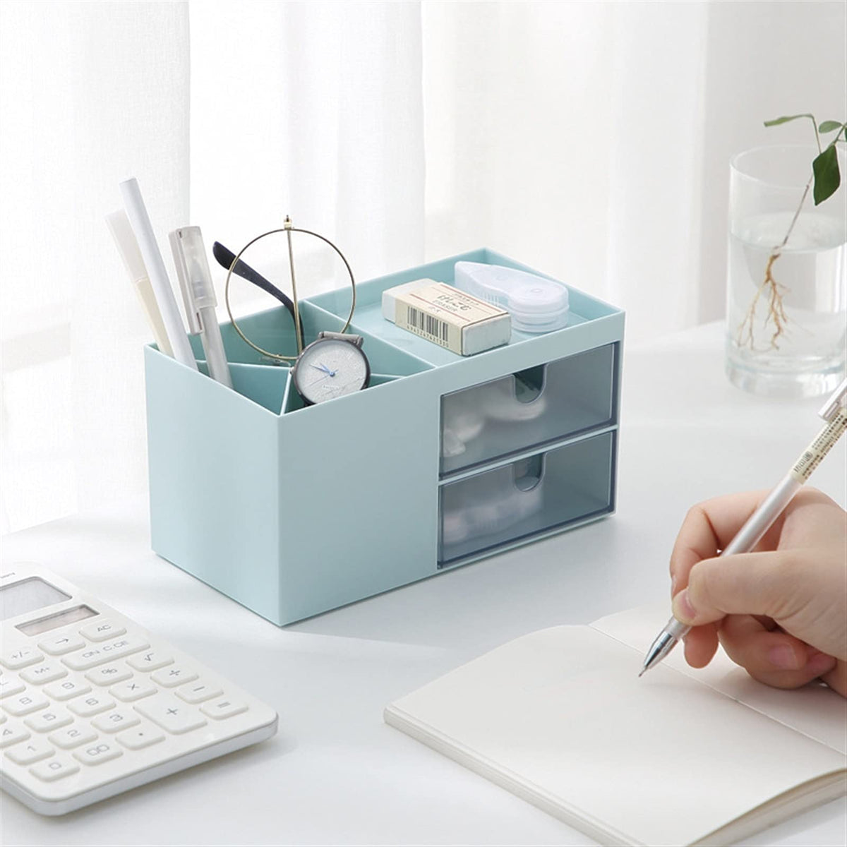 Desktop File Organizer with Drawers & Pen Holder