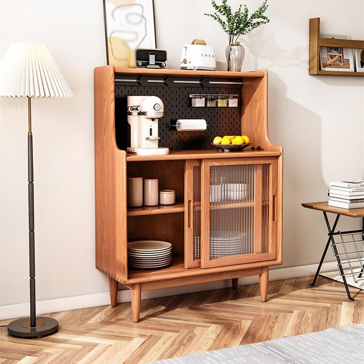 Solid Wood Kitchen Pantry Storage Cabinet