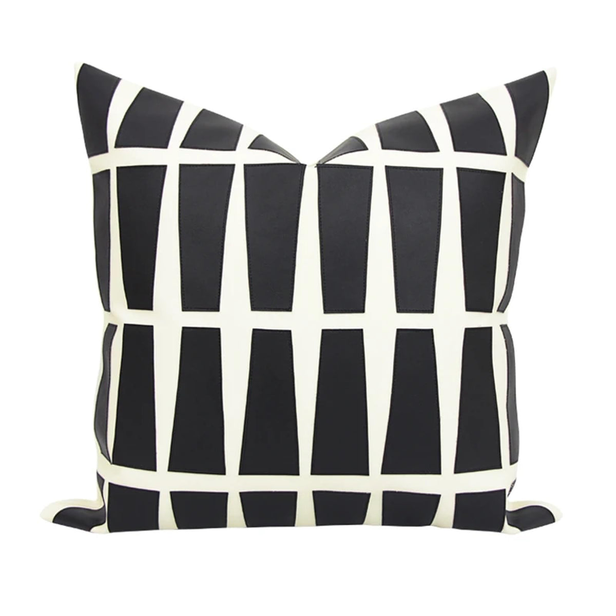 Black & White Geometric Chenille Pillow Cover