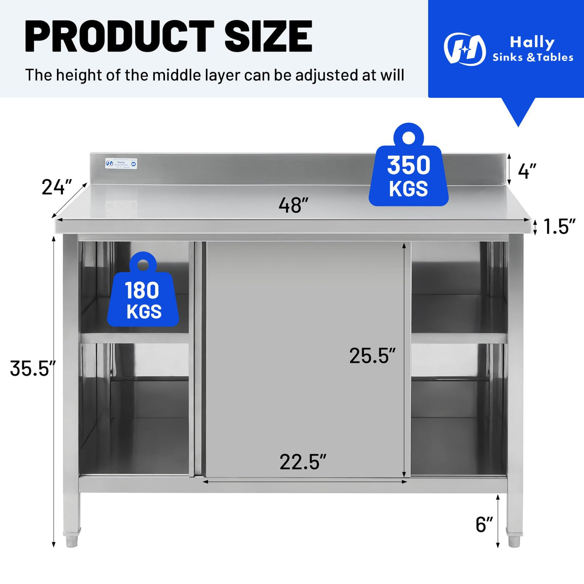Hally Knock Down Cabinet with Sliding Doors