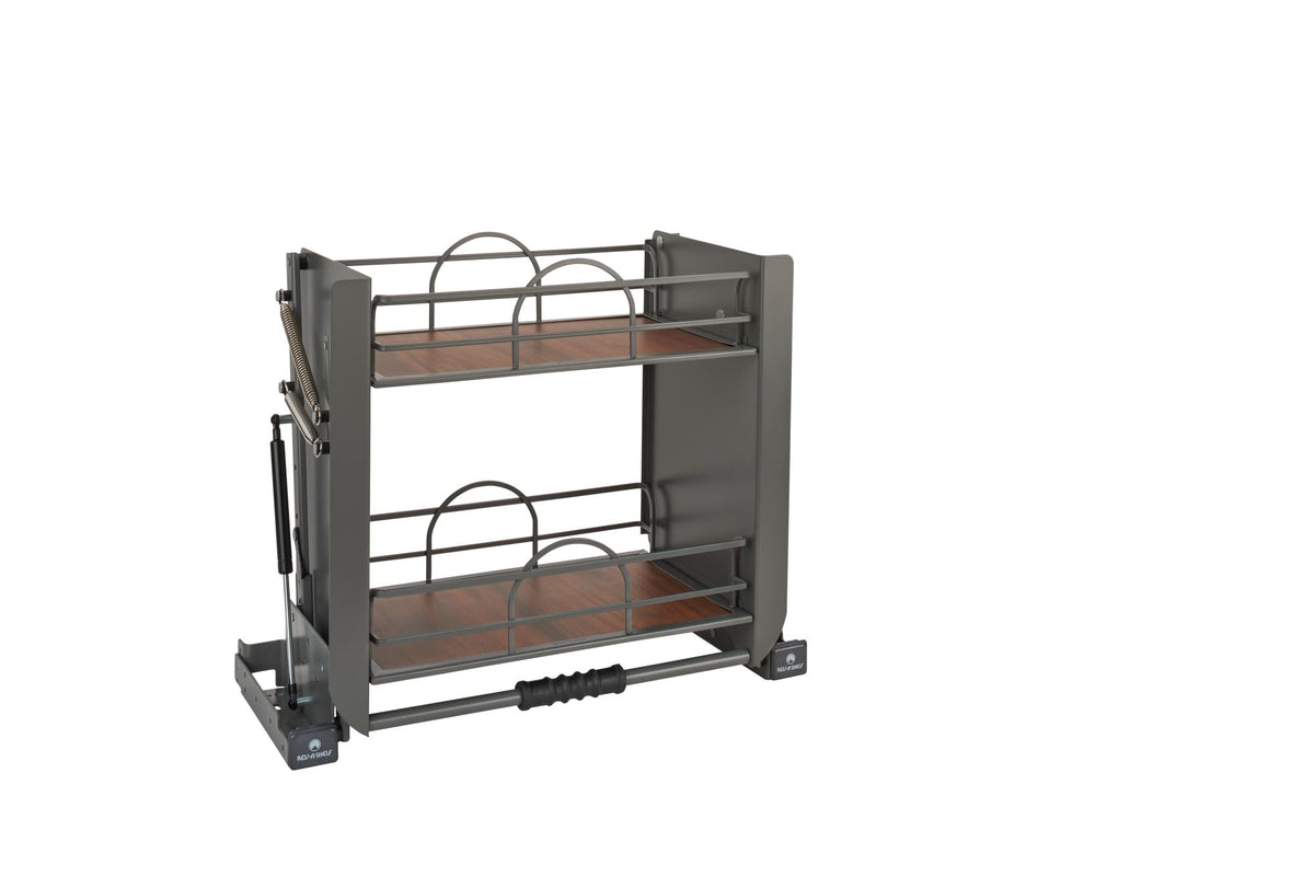 Rev-A-Shelf Dual Tier Pulldown Heavy Duty Shelf Organizer for Tall Cabinets
