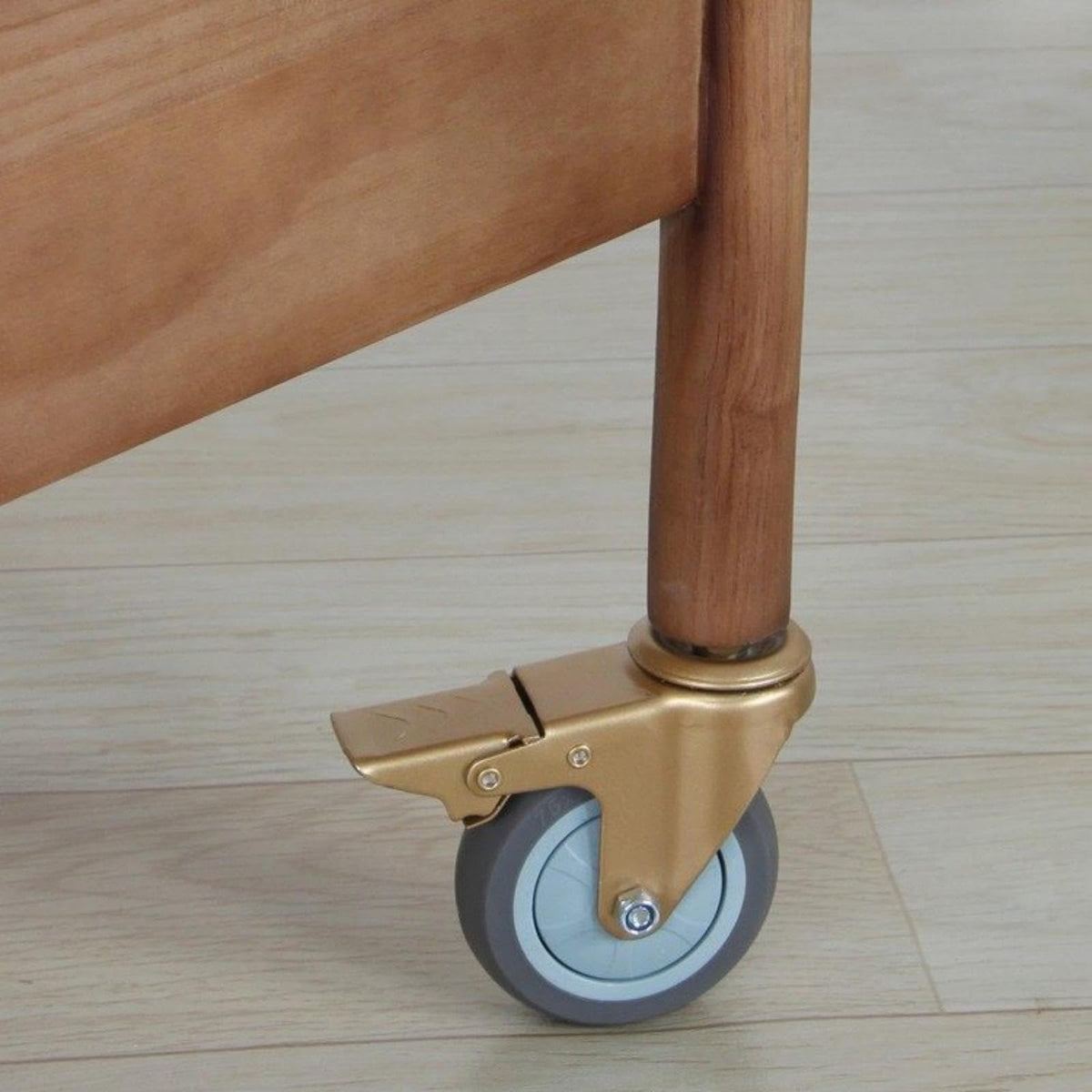 2-Tier Solid Wood Serving Cart