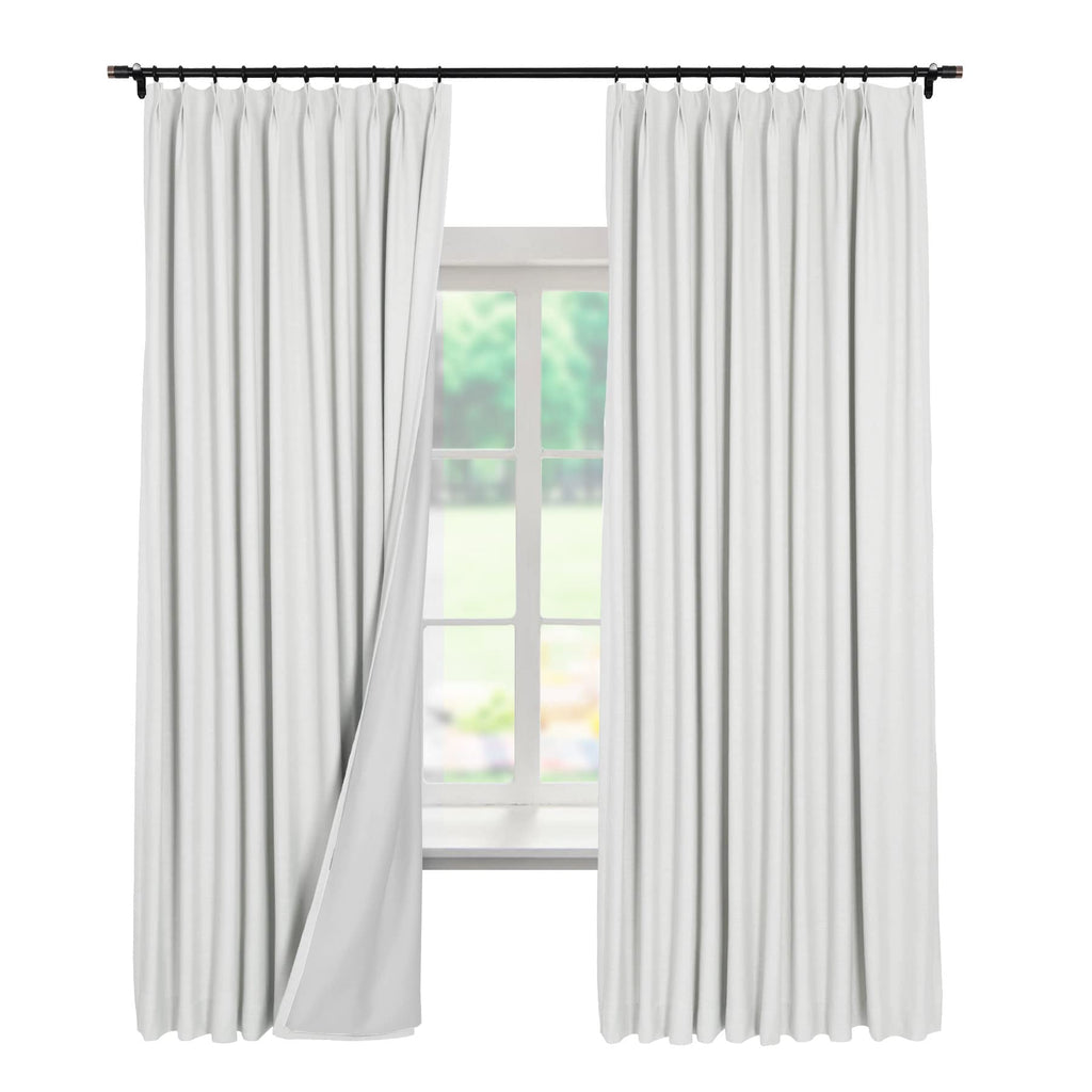 Linen Textured Blackout Curtains Set of 2