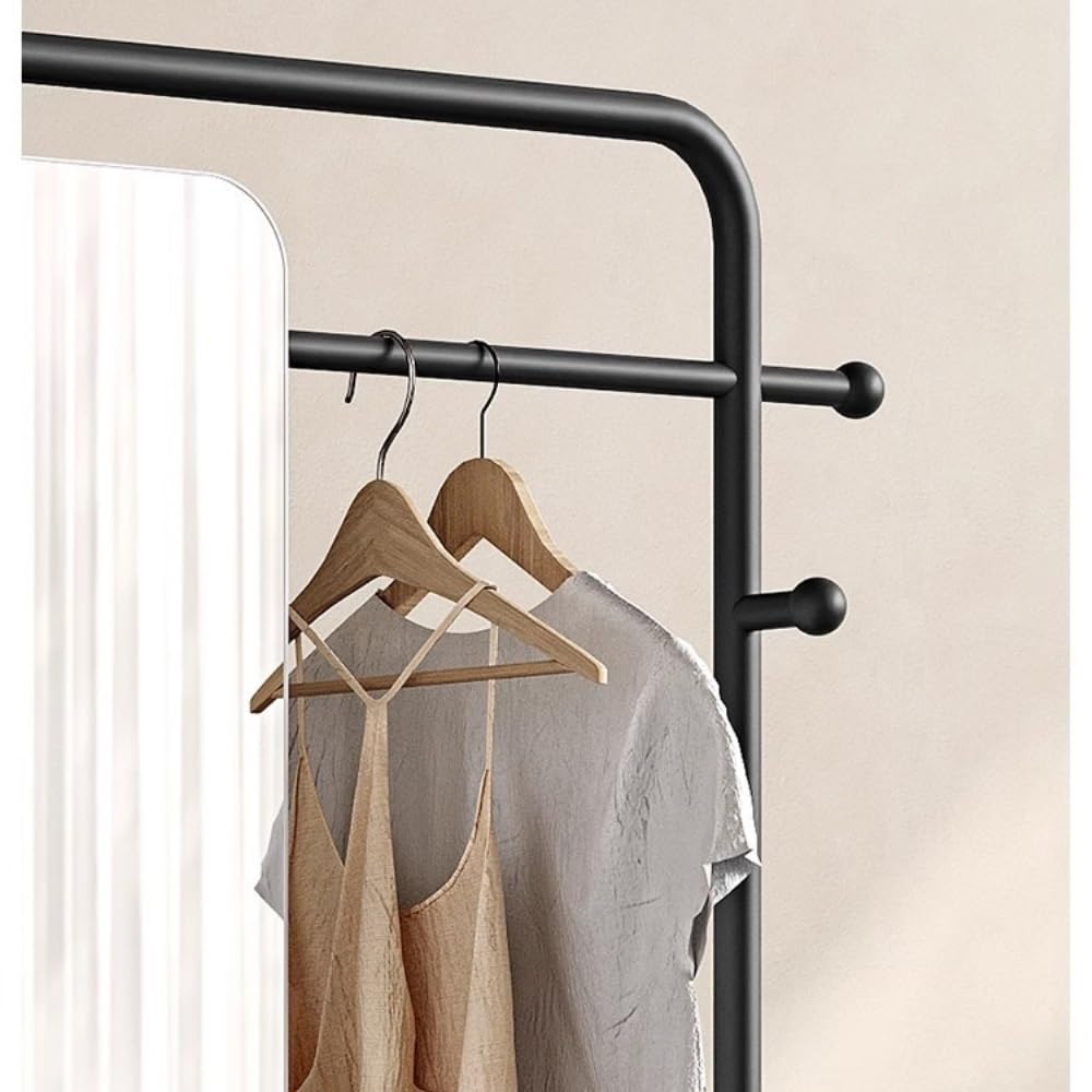 Freestanding Coat Rack with Storage Basket