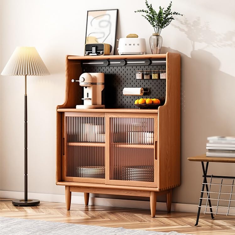 Solid Wood Kitchen Pantry Storage Cabinet