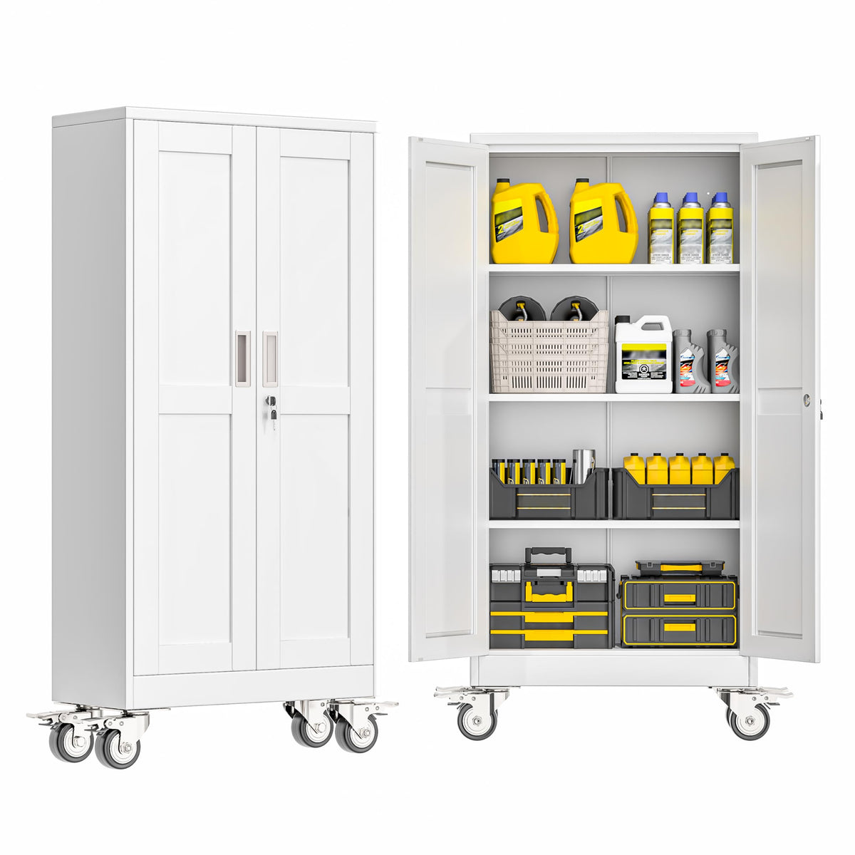 GAIOUS Cabinet with Wheel and Lock