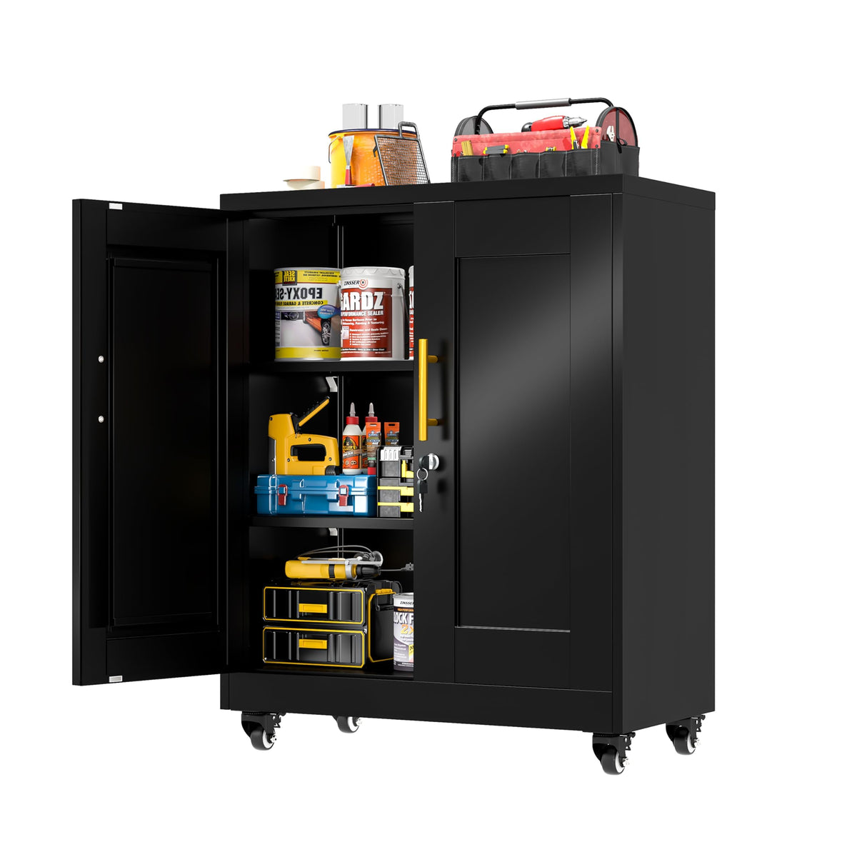 GAIOUS Cabinet with Wheel and Lock