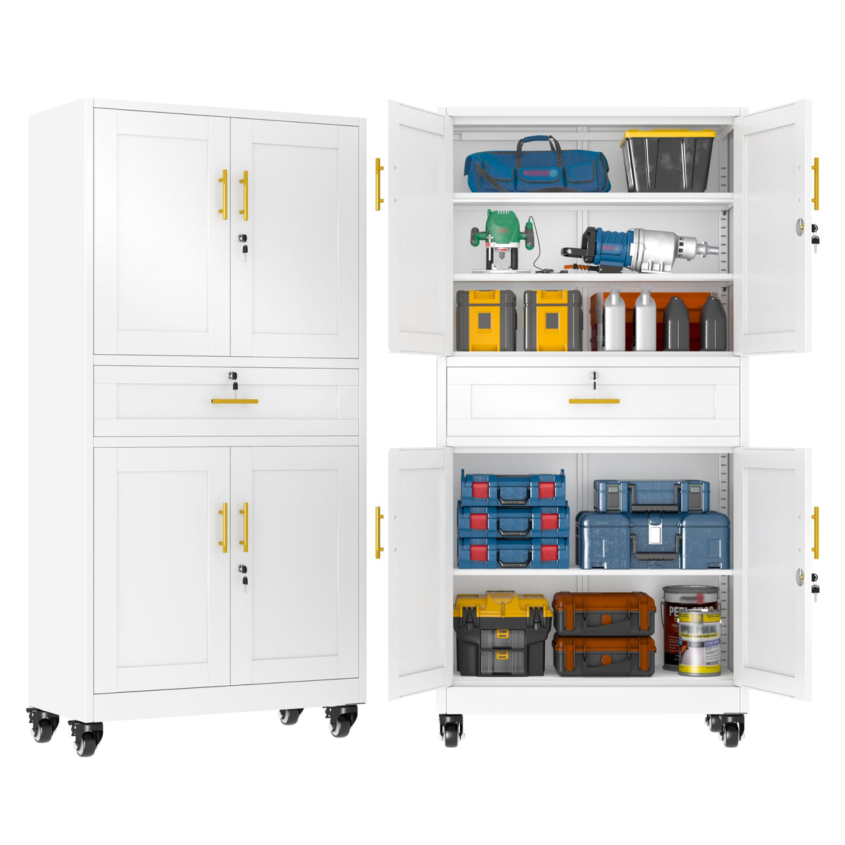 GAIOUS Cabinet with Wheel and Lock