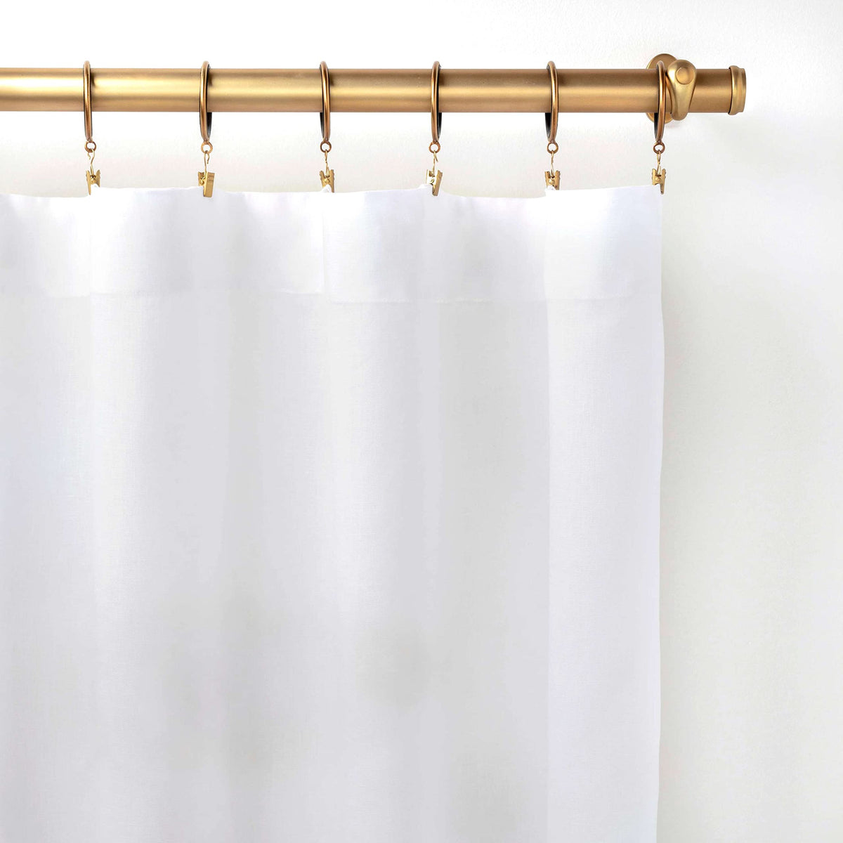 Solid Linen Curtain Panel