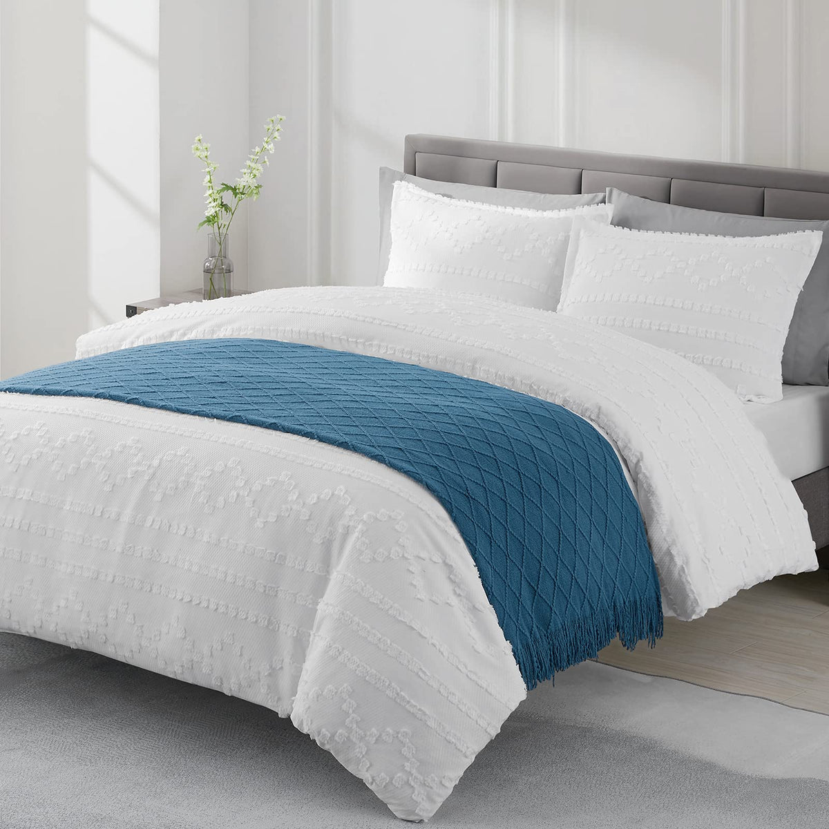 Textured Knitted Throw Blanket