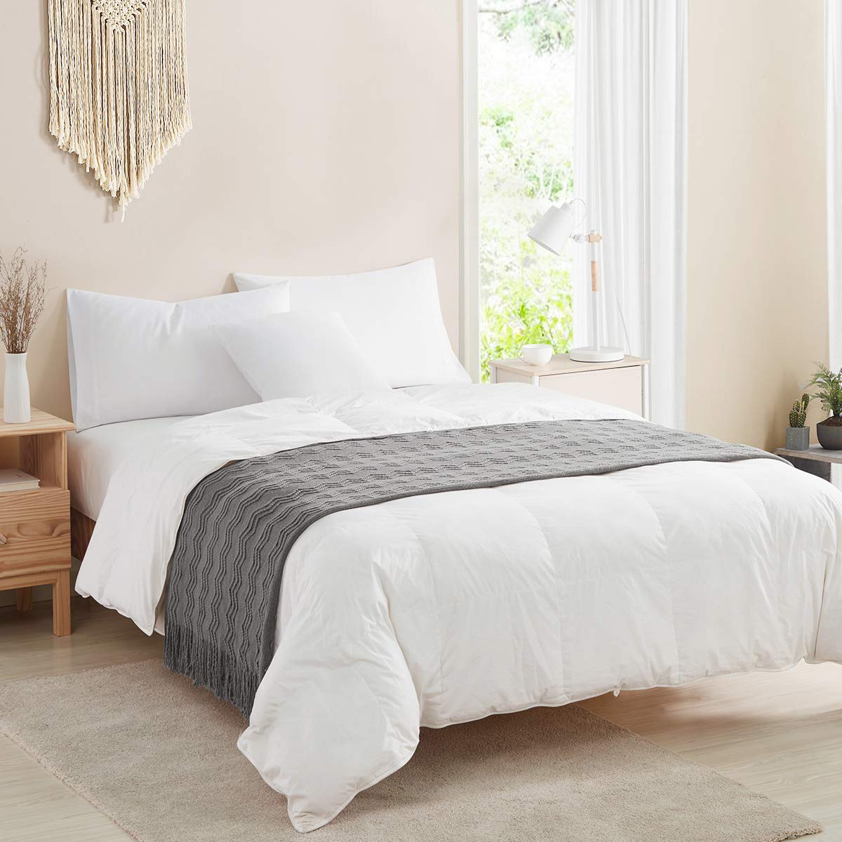 Textured Knitted Throw Blanket