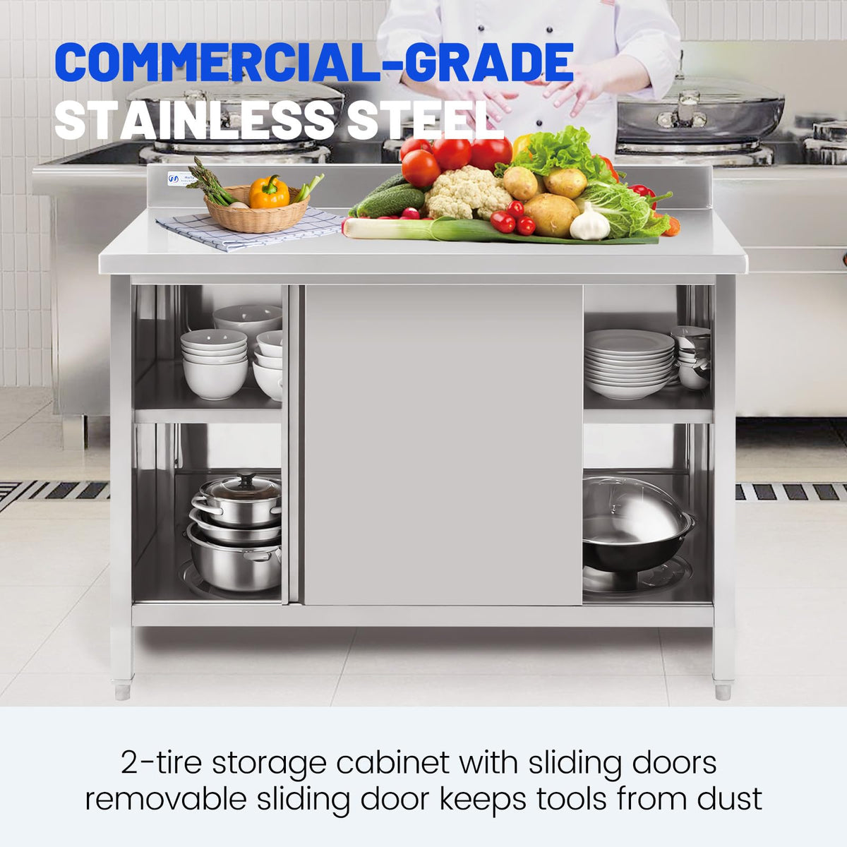 Hally Knock Down Cabinet with Sliding Doors