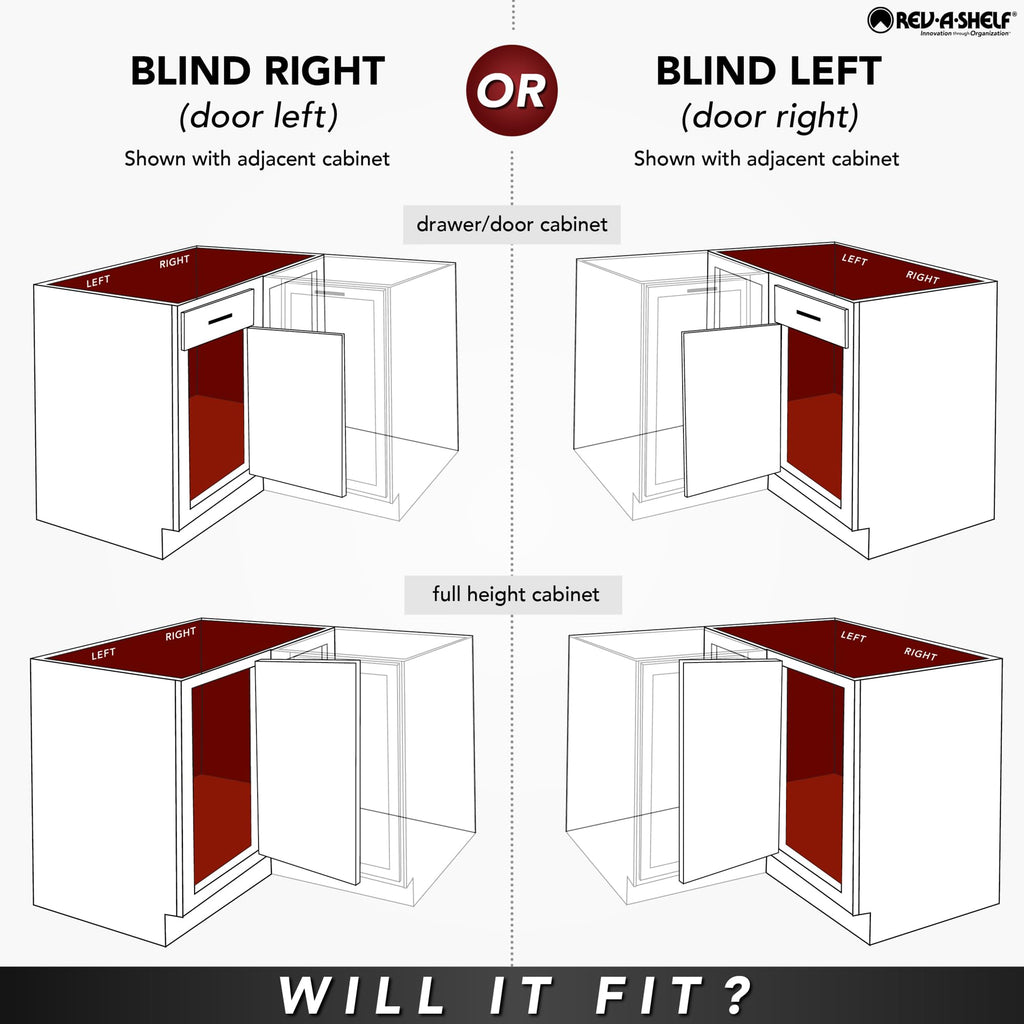 Two-Tier Blind Corner Cabinet Organizer with 4 Shelves
