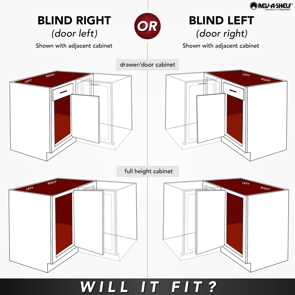 Two-Tier Blind Corner Cabinet Organizer with 4 Shelves
